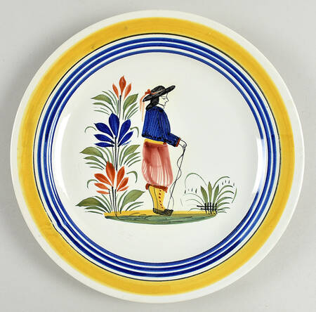Henriot (Lady Or Man Center) Luncheon Plate
