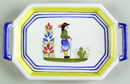 Henriot (Lady Or Man Center) 9" Oval Serving Platter