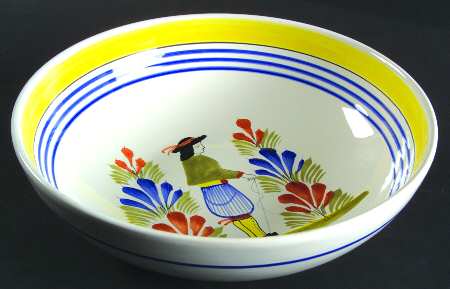Henriot (Lady Or Man Center) 9" Salad Serving Bowl