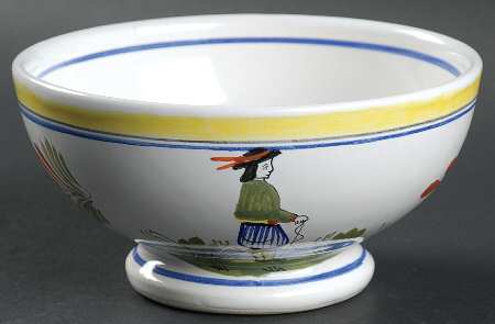 Henriot (Lady Or Man Center) 5" Footed Bowl
