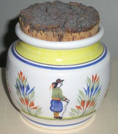 Henriot (Lady Or Man Center) Small Spice Jar & Cork Stopper