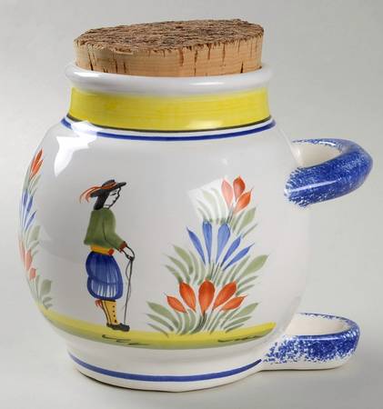 Henriot (Lady Or Man Center) 5" Storage Jar & Lid