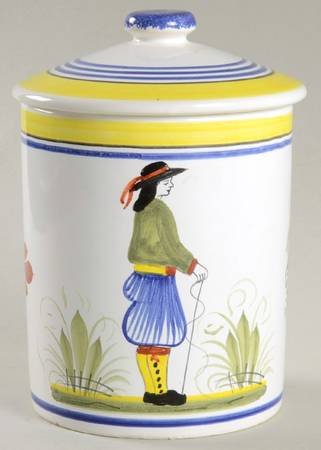 Henriot (Lady Or Man Center) Medium Canister & Lid