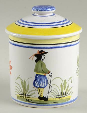 Henriot (Lady Or Man Center) 3" Storage Jar & Lid