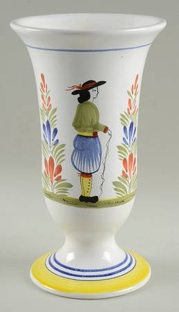 Henriot (Lady Or Man Center) 9" Vase