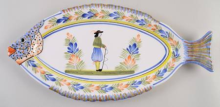 Henriot (Lady Or Man Center) 19" Fish Platter