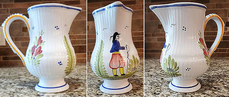Mistral Blue (Octagonal, Man Center) 32 Oz Pitcher