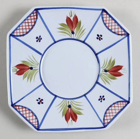 Mistral Blue (Octagonal, Man Center) Saucer for Oversized Cup