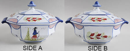 Mistral Blue (Octagonal, Man Center) Tureen &  Lid