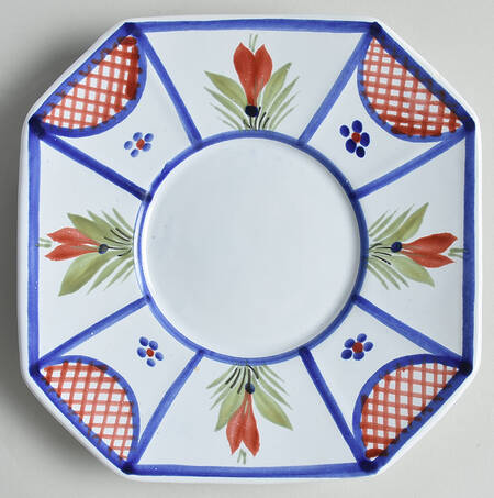 Mistral Blue (Octagonal, Man Center) Saucer for Cream Soup Bowl