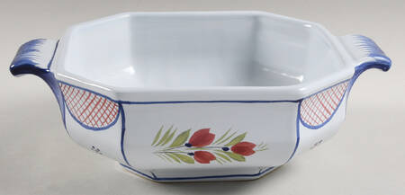 Mistral Blue (Octagonal, Man Center) Round Vegetable No Lid
