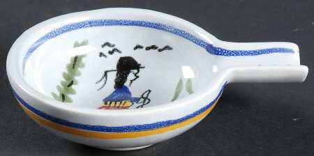 Mistral Blue (Octagonal, Man Center) Small Ashtray by Quimper