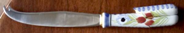 Mistral Blue (Octagonal, Man Center) Cheese Knife with Stainless Blade