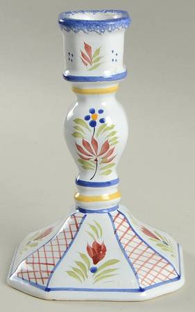 Mistral Blue (Octagonal, Man Center) 5" Candlestick