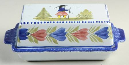 Mistral Blue (Octagonal, Man Center) Rectangular Covered Butter