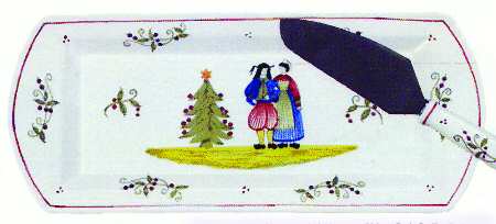 L'Esprit de Noel Oblong Cake Plate