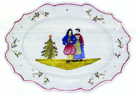 L'Esprit de Noel 19" Oval Serving Platter