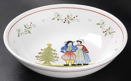 L'Esprit de Noel 8" Round Vegetable Bowl