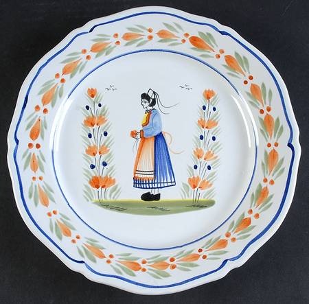 Henriot (Lady Or Man Center) Dinner Plate
