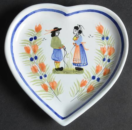 Henriot (Lady Or Man Center) Heart Shaped Dish