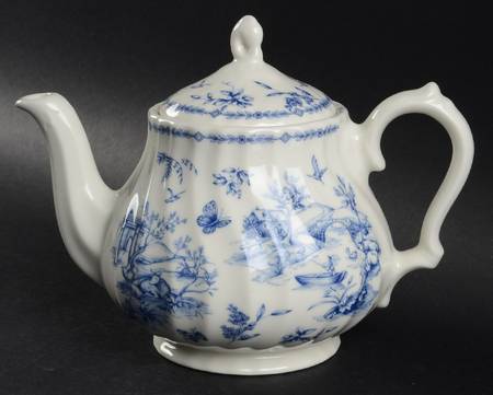 Chelsea Toile Blue Teapot & Lid
