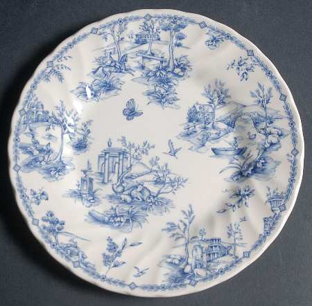 Chelsea Toile Blue Salad/Dessert Plate