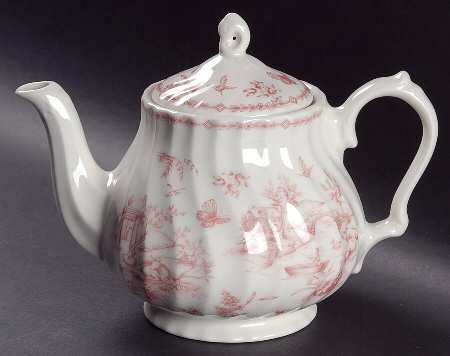 Chelsea Toile Pink Teapot & Lid