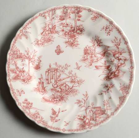 Chelsea Toile Pink Salad Plate