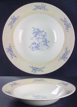 Toile de Jouy Blue 10" Individual Pasta Bowl