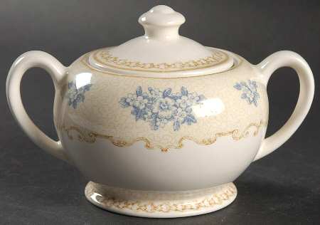 Toile de Jouy Blue Sugar Bowl & Lid