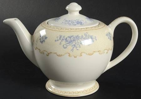 Toile de Jouy Blue Teapot & Lid