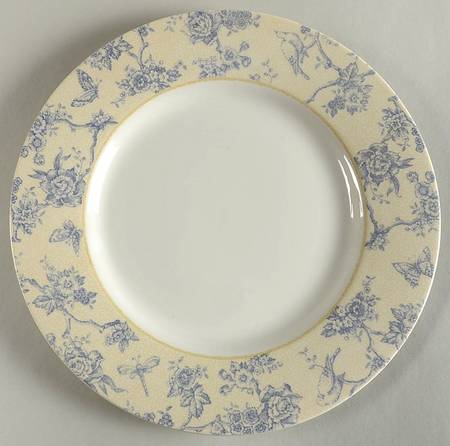 Toile de Jouy Blue Dinner Plate