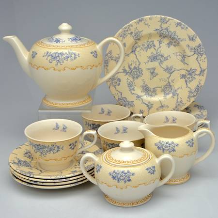 Toile de Jouy Blue 17 Piece Estate Set