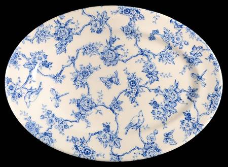 Toile de Jouy Blue 11" Oval Serving Platter