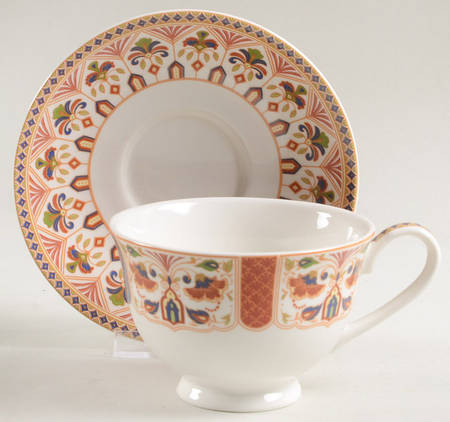 Imari Footed Cup & Saucer Set by Queen's