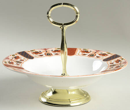 Imari 6"-7" Handled Footed Nut Dish HC