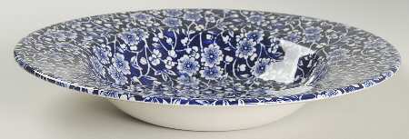 Calico Blue (Malaysia) Large Rim Soup Bowl