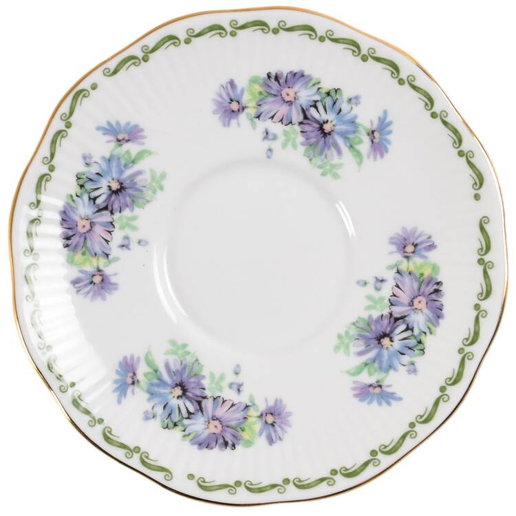 Flower of the Month Saucer for Footed Demitasse Cup