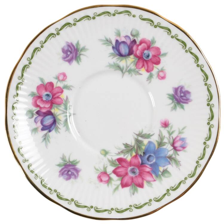 Flower of the Month Saucer for Footed Demitasse Cup