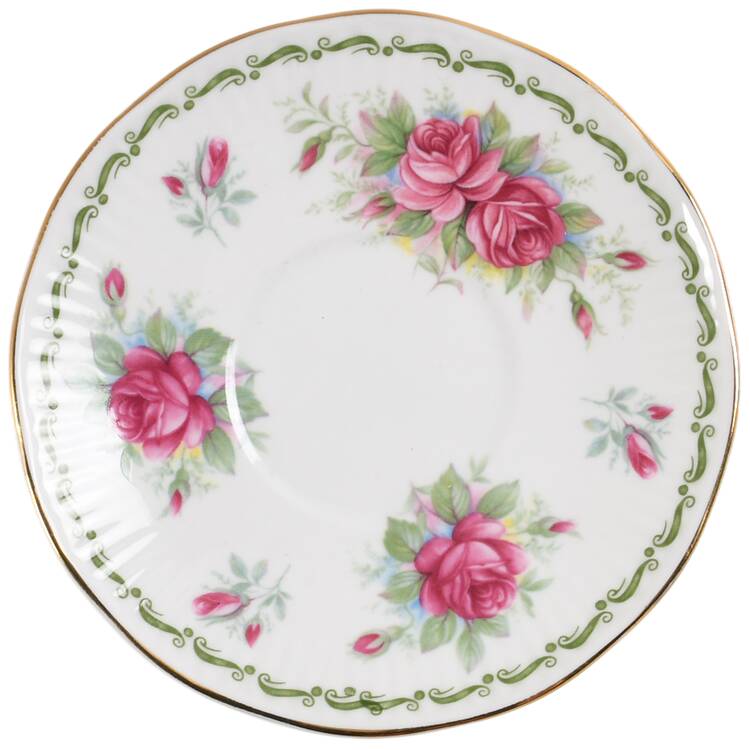 Flower of the Month Saucer for Footed Demitasse Cup