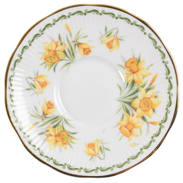 Flower of the Month Saucer for Footed Demitasse Cup