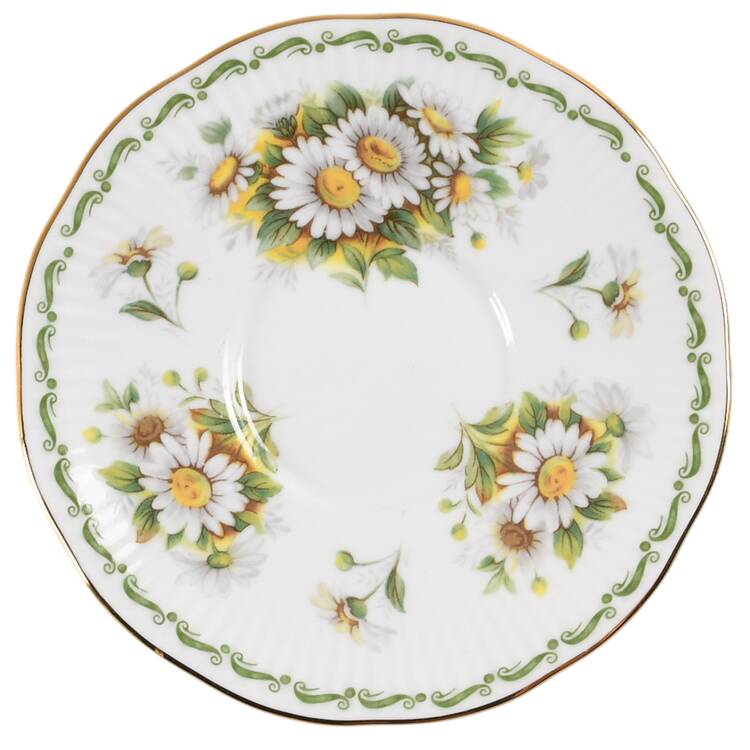 Flower of the Month Saucer for Footed Demitasse Cup