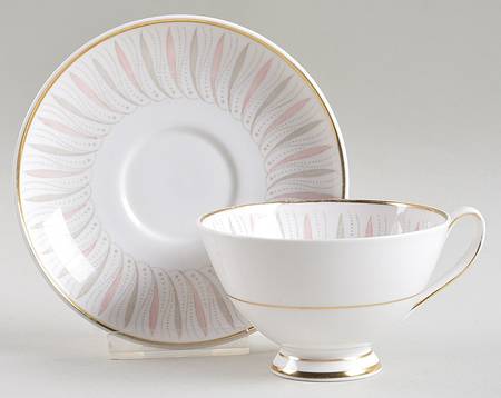 Caprice Pink Footed Cup & Saucer Set