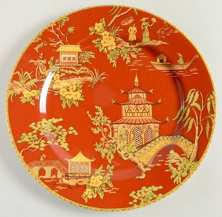 Asian Toile Salad Plate