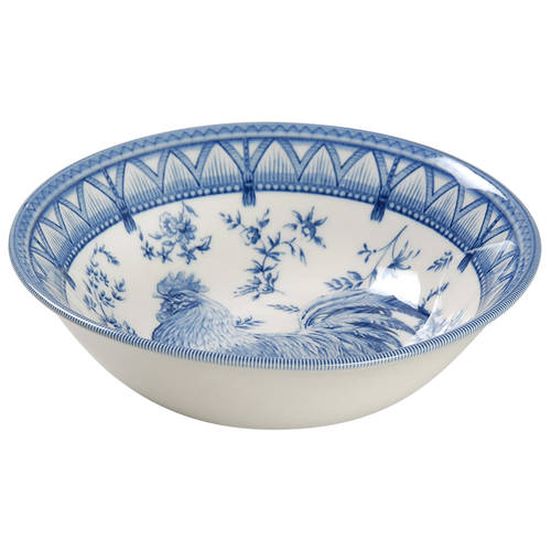 Rooster Blue Coupe Cereal Bowl