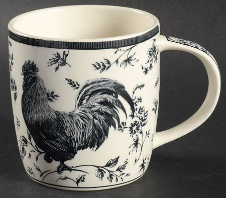 Rooster Black Mug