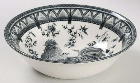 Rooster Black Coupe Cereal Bowl
