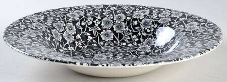 Calico Black Large Rim Soup Bowl