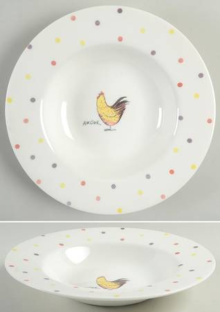 Alex Clark Rooster Rim Soup Bowl