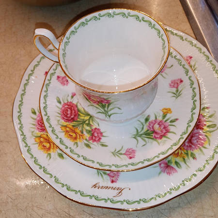 Flower of the Month Footed Cup & Saucer Set